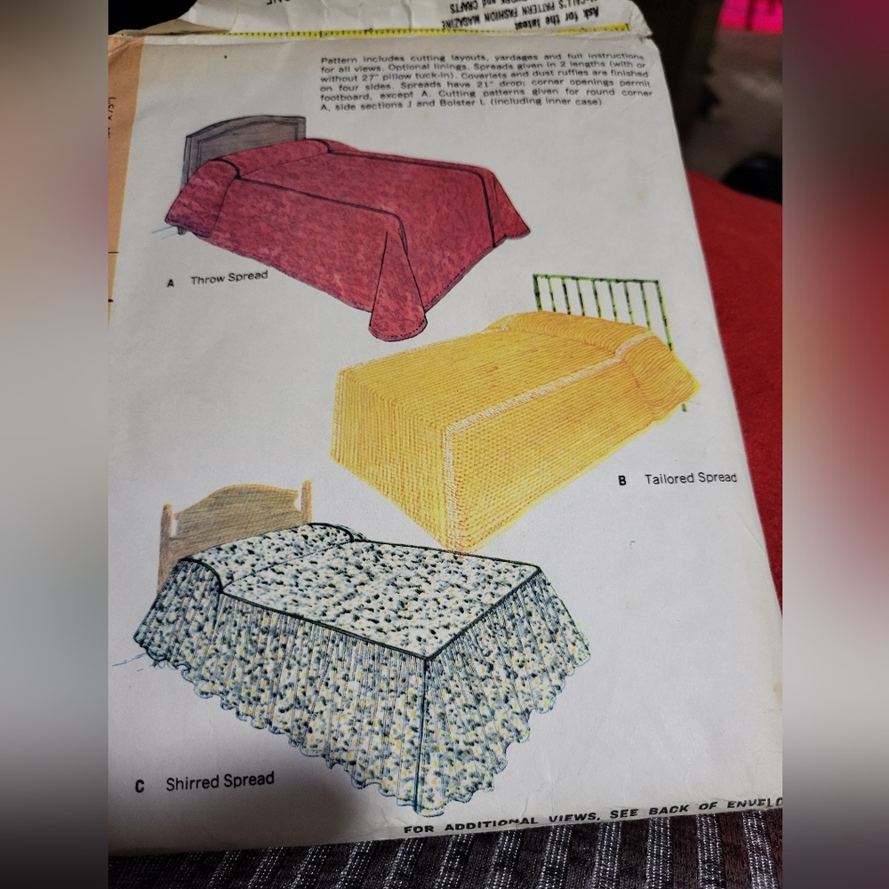 VINTAGE MCCALL'S bedspread pattern